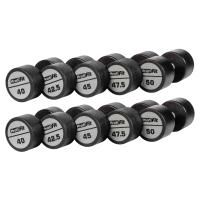 Гантельный ряд полиуретановый (шаг 2,5 кг, 5 пар) PROFI-FIT 40-50 кг