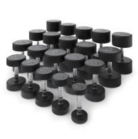 Ряд гантелей круглых UNIX Fit обрезиненные от 2,5 до 50 кг