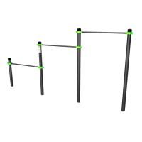 W247 Воркаут Тройной каскад турников для отжиманий и подтягиваний ZAVODSPORTA