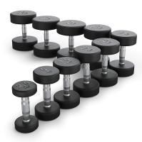 Ряд гантелей круглых UNIX Fit обрезиненные от 2,5 до 25 кг