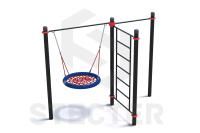 Уличный комплекс из качели Гнездо, шведской стенки и турника