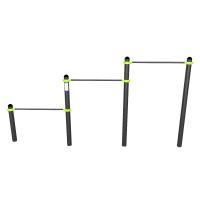 W347 Воркаут Тройной каскад турников для отжиманий и подтягиваний ZAVODSPORTA