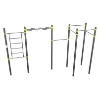W345 Воркаут (шведская стенка, рукоход-змеевик, 5 перекладин) ZAVODSPORTA