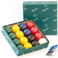 Комплект бильярдных шаров 68 мм "Aramith Premier", цветные без номеров
