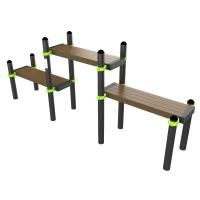 W325 Воркаут Скамейка трехуровневая ZAVODSPORTA