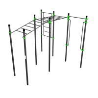 W228 Воркаут (рукоход в подъем и клас., швед стенка, перекладина, перекладины верт.) ZAVODSPORTA