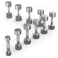 Ряд гантелей круглых UNIX Fit хромированных от 1 до 10 кг