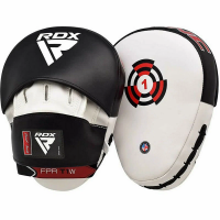 Лапы боксерские изогнутые RDX T1 FPR-T1 бел/черн.