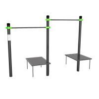 W233 GTO Перекладины разноуровневые для подтягивания из виса лежа на низкой перекладине ZAVODSPORTA