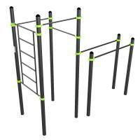 W317 Воркаут (брусья, 3 перекладины, шведская стенка) ZAVODSPORTA