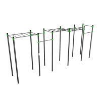 W262 Воркаут (рукоход трехуровневый, 5 турников) ZAVODSPORTA