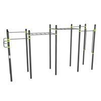 W324 Воркаут (поручни, 2 турника, рукоход клас. 2 ур., 2 перекладины, перекладины верт.) ZAVODSPORTA