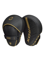 Лапы боксерские изогнутые RDX Kara FPR-F6 черн/золот.мат.