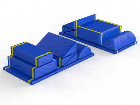 Комплект матов гимнастических поливалентных (13 шт, цвет: синий)
