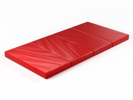 Мат гимнастический складной в три сложения (красный)