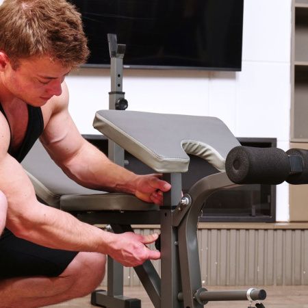 Скамья со стойками под штангу DFC D705