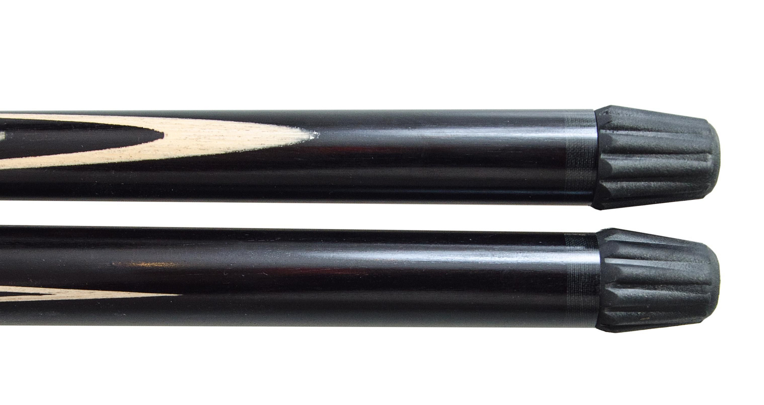 Кий для русского бильярда 2-pc «Мастер» (чёрный граб, граб), гравировка «Огоньки с коронками»