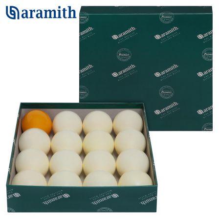 Шары Aramith Premier Pyramid без номеров ø68мм желтый биток
