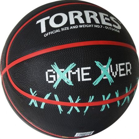 Мяч баскетбольный TORRES GAME OVER, р.7 B02217