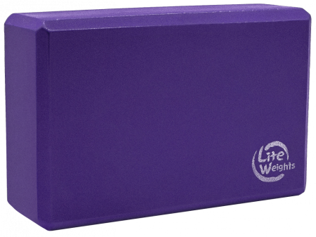 Блок для занятий йогой Lite Weights 5496LW, фиолетовый