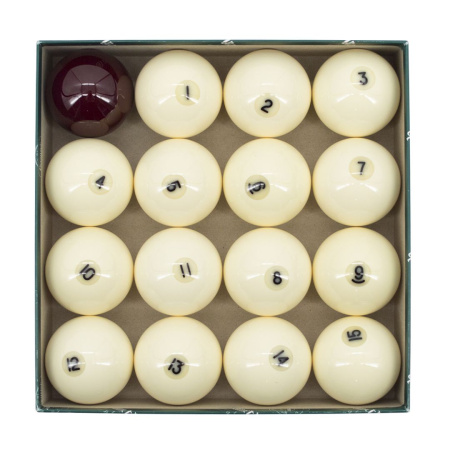 Комплект бильярдных шаров 68 мм "Aramith Premier", красный биток