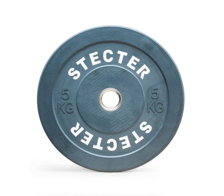 Каучуковый тренировочный диск STECTER 5 кг (серый)