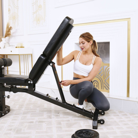 Скамья с вертикальной и горизонтальной тягой Powertec