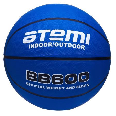 Мяч баскетбольный Atemi, р. 5, резина, 8 панелей, BB600, окруж 68-71, клееный