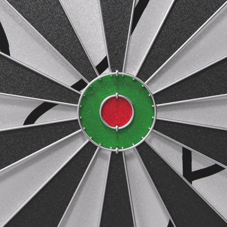 Дартс DFC METAL двусторонний 45 см, 6 дротиков