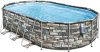 Каркасный бассейн Bestway Power Steel Swim Vista 56719 (610x366x122, с фильтр-насосом и лестницей)