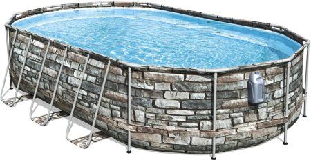 Каркасный бассейн Bestway Power Steel Swim Vista 56719 (610x366x122, с фильтр-насосом и лестницей)