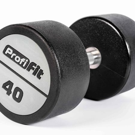 Гантельный ряд полиуретановый (шаг 2,5 кг, 5 пар) PROFI-FIT 40-50 кг