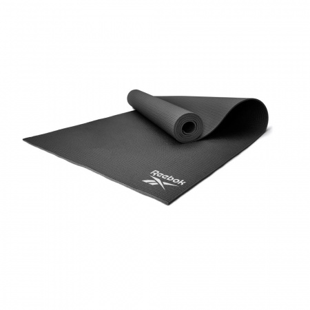 Тренировочный коврик (мат) для йоги Reebok черный 4мм