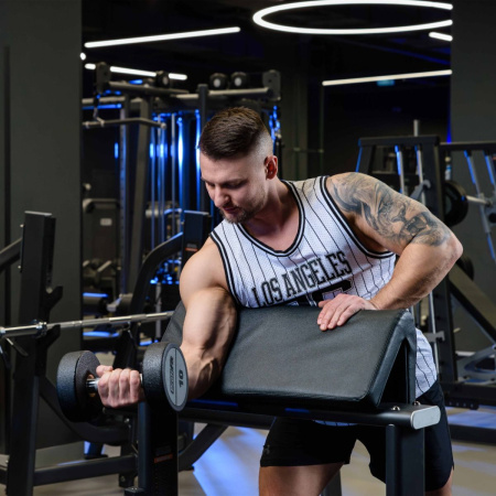 Гантельный ряд полиуретановый (шаг 2,5 кг, 10 пар) PROFI-FIT 2,5-25 кг