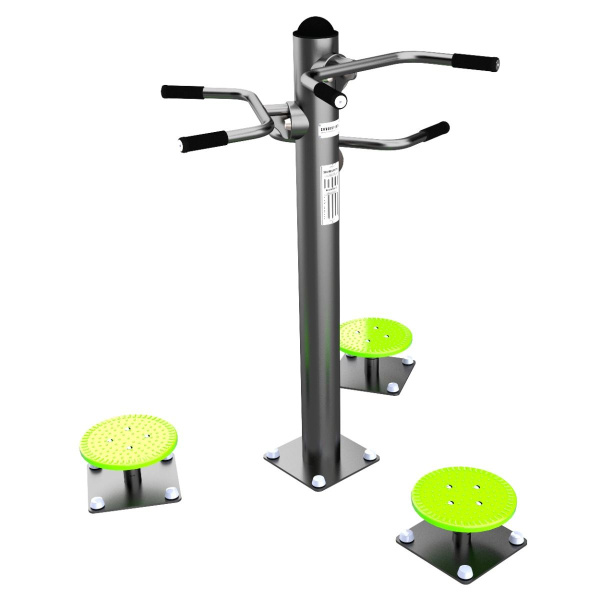 S-1004 Уличный тренажер Твистер стоя (тройной) ZAVODSPORTA