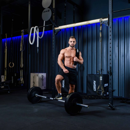 Гриф для штанги олимпийский для пауэрлифтинга 2200 мм (до 680 кг, замки-пружины) D50 мм PROFI-FIT