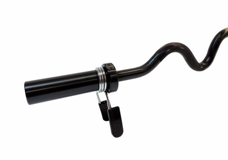 Гриф олимпийский сильноизогнутый черный 47" REBEL с замками