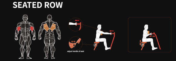 Гребная тяга с упором в грудь YOUSTEEL AM8-004