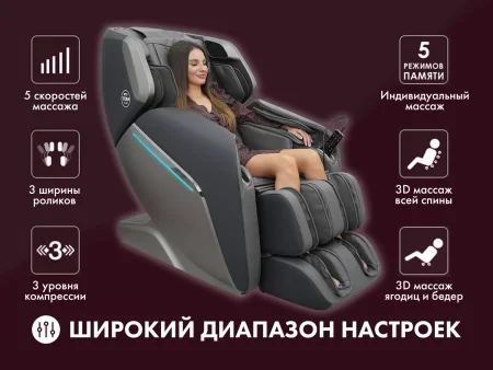 Массажное кресло OTO TITAN TT-01 Grey 