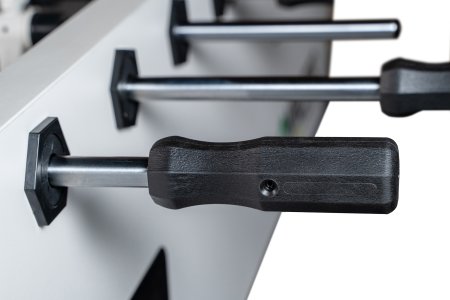 Игровой стол - футбол "NineStar Iron Pro ITSF Grey" (144х75,5х90)