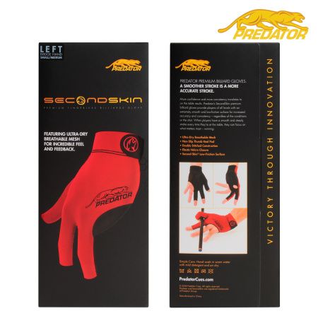Перчатка Predator Second Skin красная/черная левая S/M