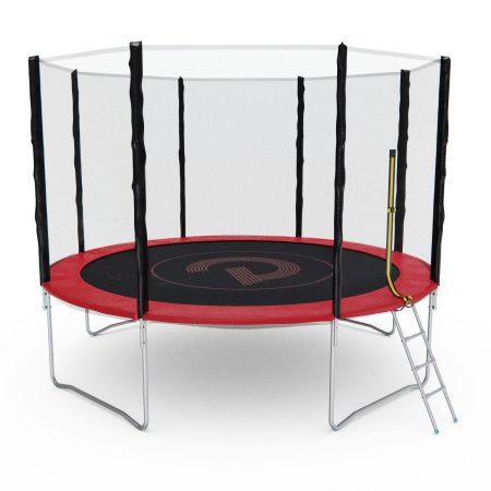 Батут с сеткой DFC PELPO 12ft с лестницей, RED