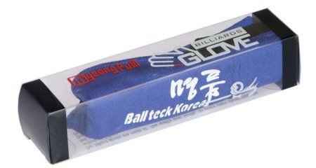 Перчатка бильярдная «Ball Teck MFO» (черно-синяя, вставка замша), защита от скольжения