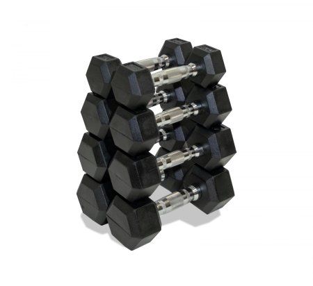 Набор гексагональных гантелей Original FitTools 4 пары от 2 до 5 кг