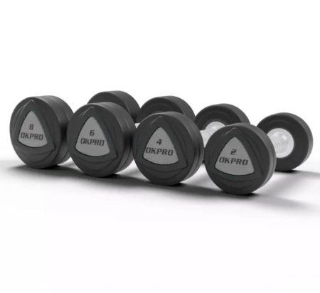 Набор полиуретановых гантелей от 32 до 40 кг (шаг 2 кг) OKPRO