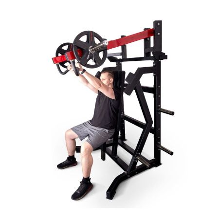 Наклонный грудной жим на свободных весах Protrain PP101 (черно-красный)