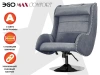 Дизайнерское массажное кресло EGO Max Comfort EG3003 Серый (Микрошенилл)