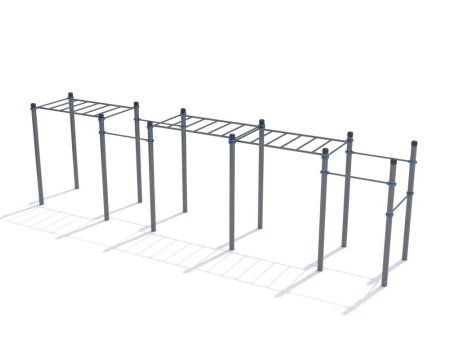 Классический трехуровневый рукоход с турниками