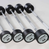 Набор прямых полиуретановых штанг (шаг 5 кг, 5 шт) PROFI-FIT 35-55 кг