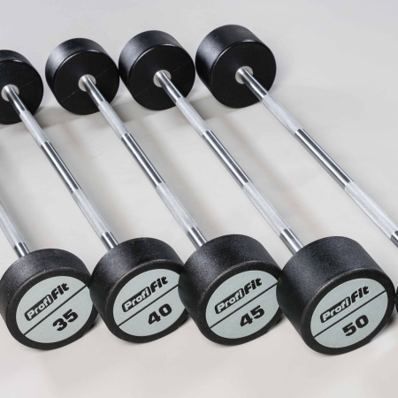 Набор прямых полиуретановых штанг (шаг 5 кг, 5 шт) PROFI-FIT 35-55 кг